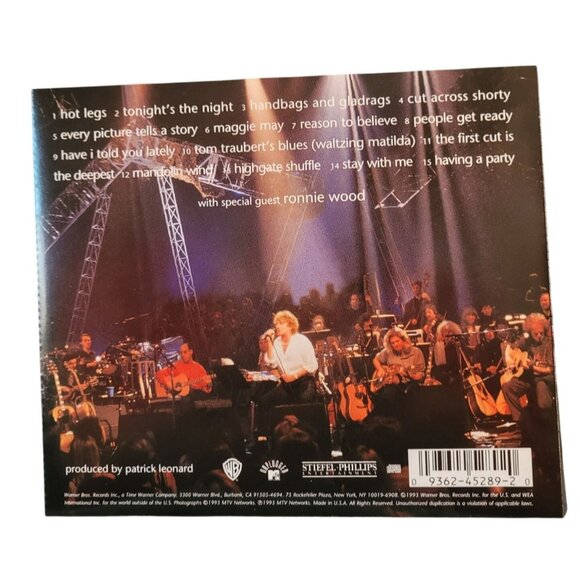 Rod Stewart Unplugged...And Seated CD Music Ronnie Wood Guest Album 37449cd - Picture 3 of 3